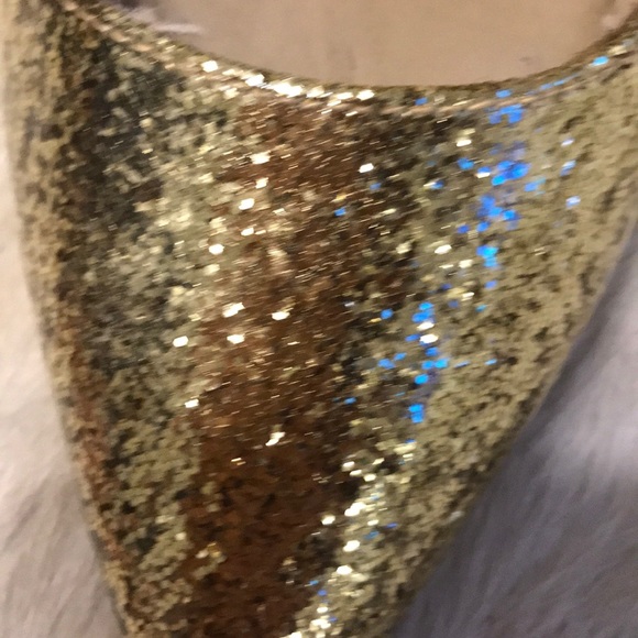 Gold Glitter High Heels - Picture 3 of 5